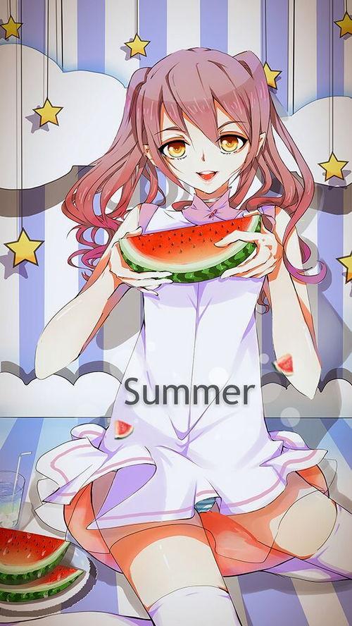 插画吃瓜少女,吃瓜少女的青春秘语